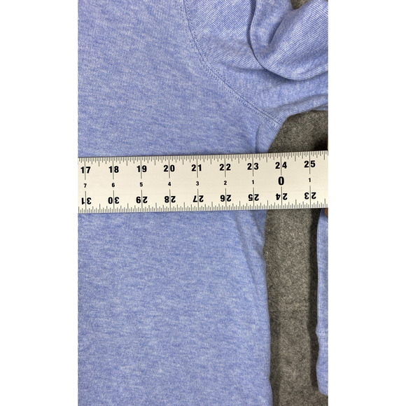 Polo Ralph Lauren Sweater Mens Large Blue 100% Cotton Estate Rib 1/4 Zipper - Picture 2 of 9